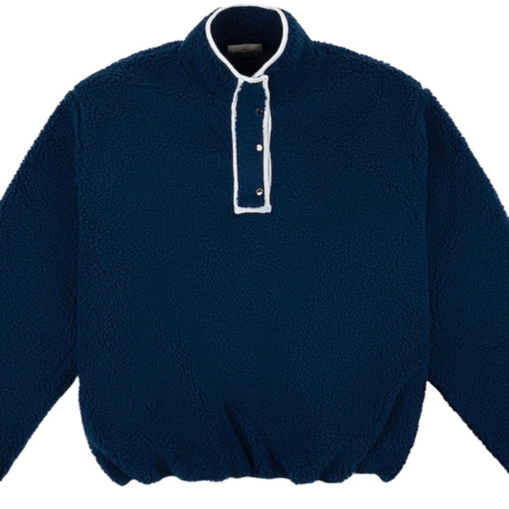 Parke Navy Blue Fleece Pullover